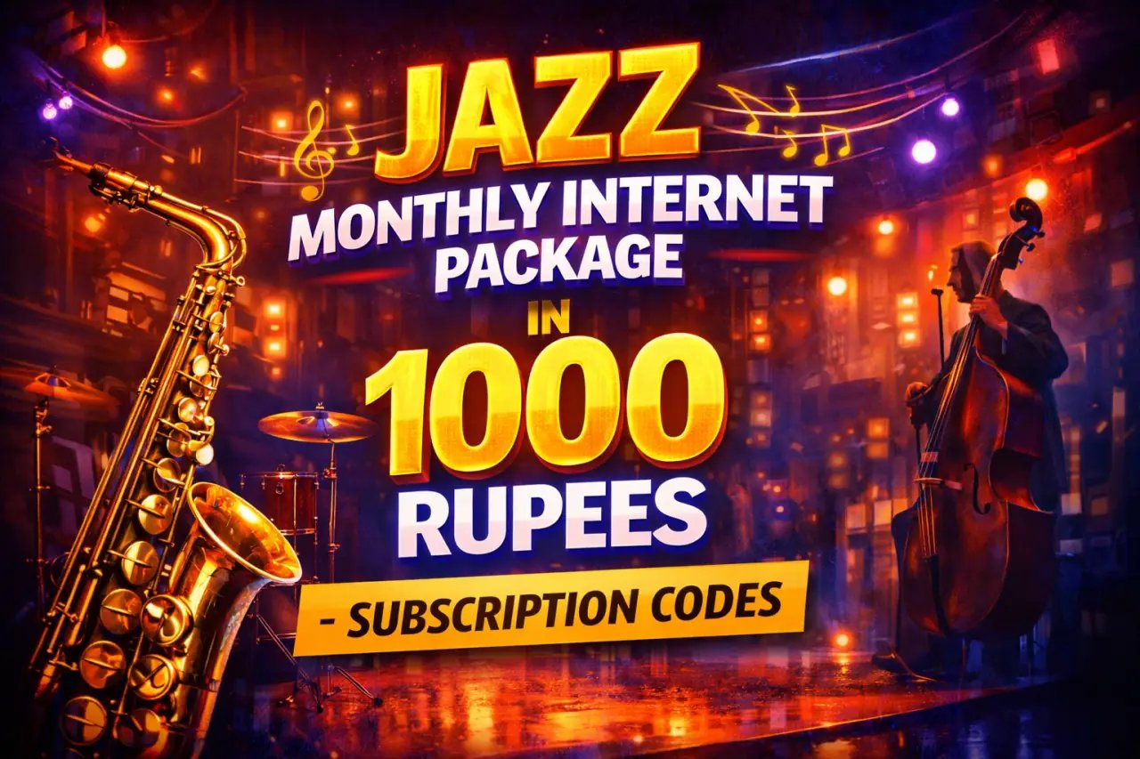 Jazz Monthly Internet Package in 1000 Rupees – Subscription Codes