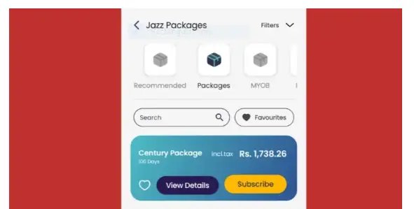 subscribe to a jazz packages online Via Jazz World App