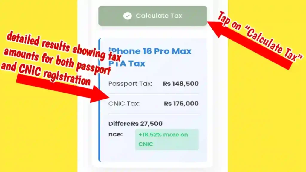PTA Tax Calculator 2026: Check Mobile Tax on CNIC & Passport