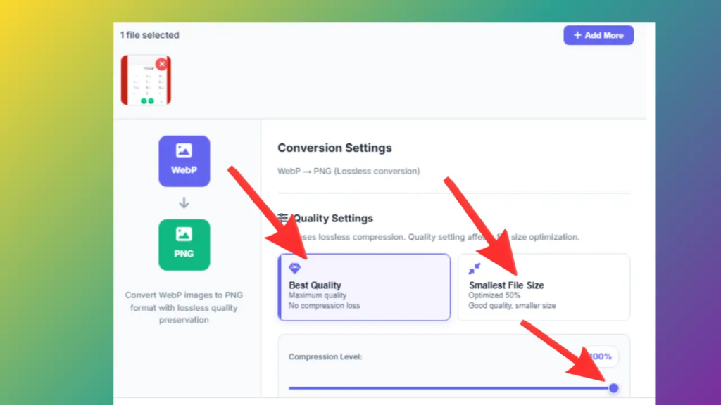 WebP To PNG Converter – Fast & Free Online Tool